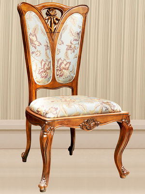ISO14001 Wood And Fabric Armchair Teak Wood Dining Chairs