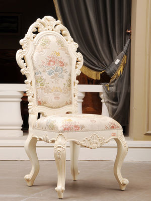 ISO14001 Wood And Fabric Armchair Teak Wood Dining Chairs