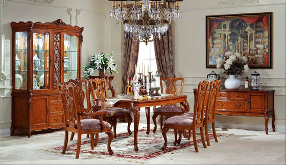 7Pcs Kitchen Simple Luxury Wood Dining Room Sets Commercial ISO 9001