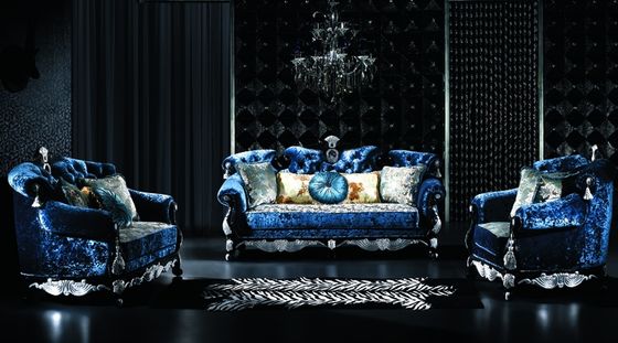 5 Piece Maharaja Luxury Living Room Furniture European French Wood Carving Sofa Set