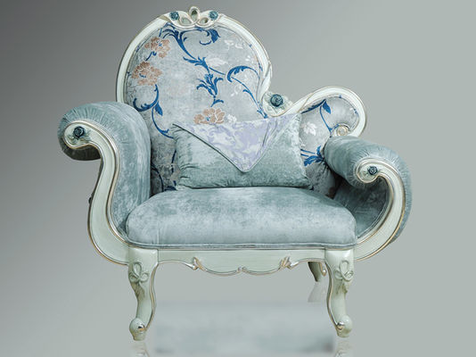 Poltrona classica blu elegante