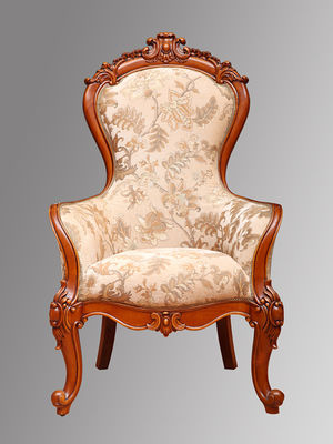 Poltrona classica blu elegante