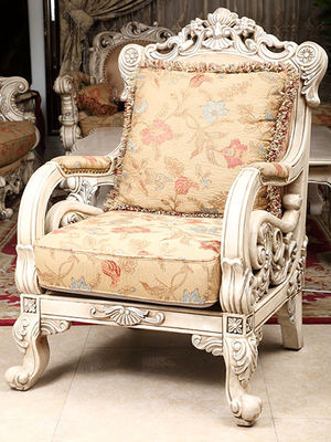 Poltrona classica blu elegante