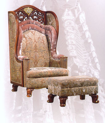 Poltrona classica blu elegante