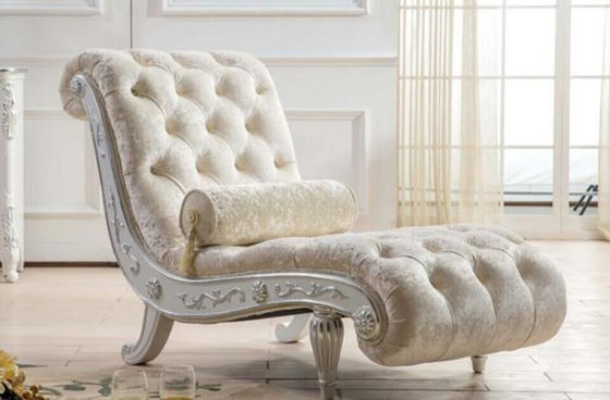 Chaise Lounge di lusso francese bianca