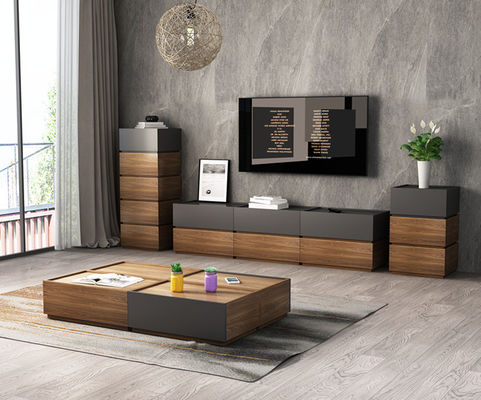Grey Wood Storage Cabinets Chest della mobilia di legno della melammina del salone del cassetto