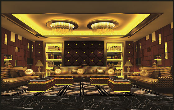Oro Sofa Hotel Fabric di lusso di legno stile americano classico KTV Sofa Set sezionale