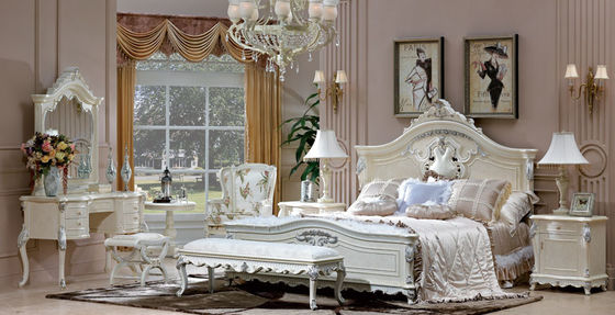 Villa New Modern American Furniture Warehouse Bedroom Sets Solid Wood Double Bed