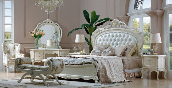 Villa New Modern American Furniture Warehouse Bedroom Sets Solid Wood Double Bed