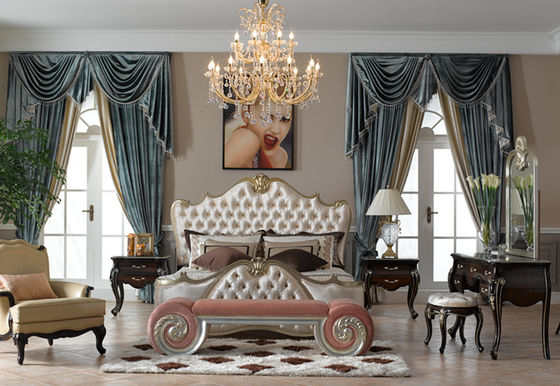Environmentally Luxury European Bedroom Furniture Fashion Royal Bed Xinyu