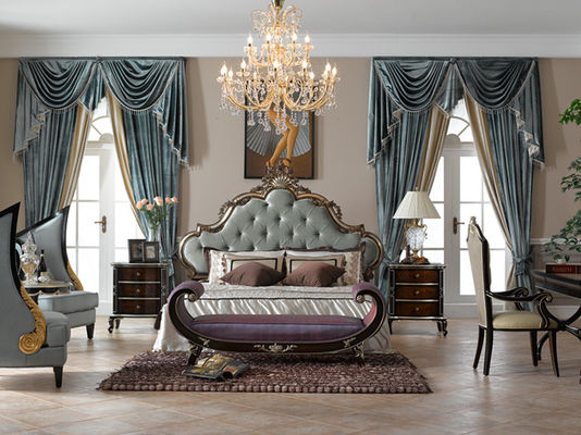 Environmentally Luxury European Bedroom Furniture Fashion Royal Bed Xinyu