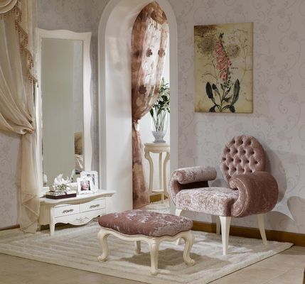 Poltrona di tela del velluto di svago di Champagne Modern Living Room Chair della ciniglia del ODM