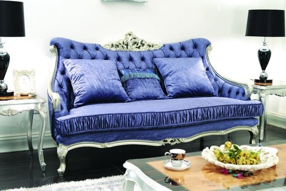 Cad 3D mobilia di lusso 3 2 blu moderni del salone di 3 pezzi 1 velluto Sofa Sets di Seater