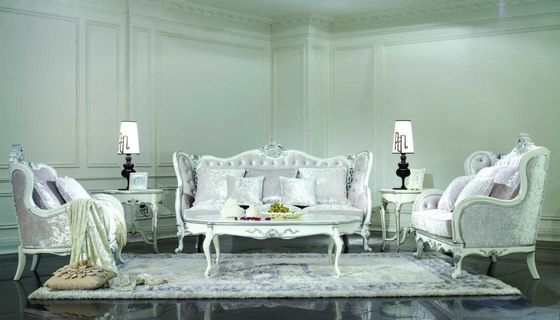 Velluto Chesterfield Sofa Set di 3 Seat