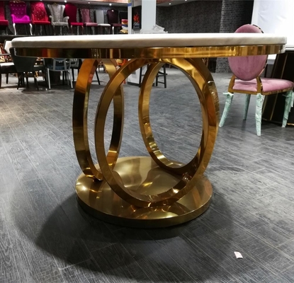 SS Base Marble Top Wedding Banquet Table And Chair Set